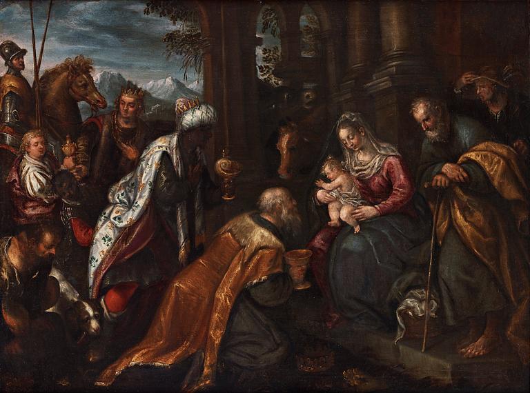 Jacobo Bassano Circle of, The Adoration of the Magi.