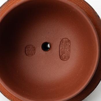 Fan Weiqun, 'Gongfu'-tekanna, polykrom yixing, Kina, 1990-tal.