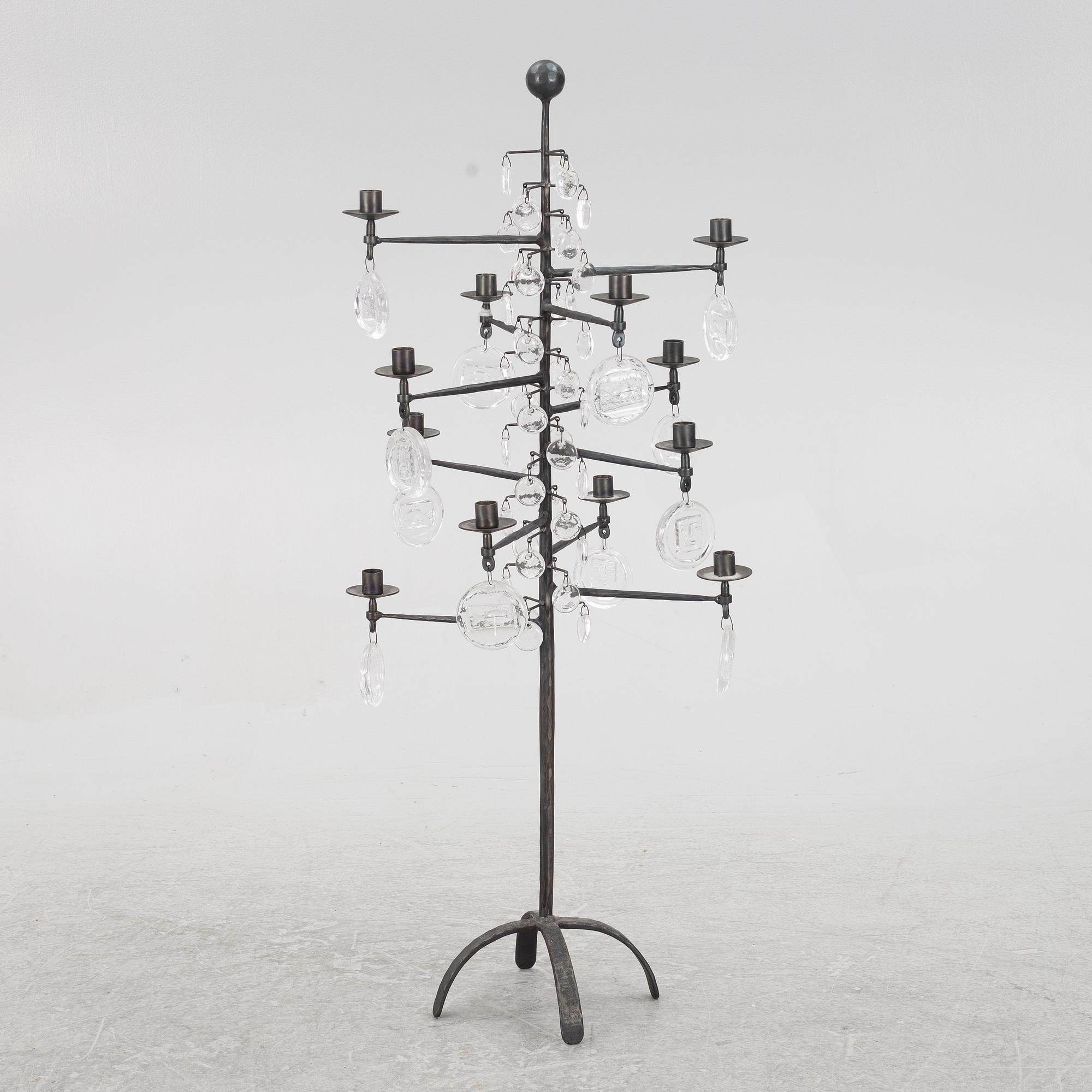 Erik Höglund, golvkandelaber, Boda Smide, 1960-70-tal.