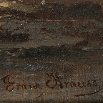 FRANZ EMIL KRAUSE, olja på duk, signerad.