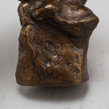HELGE HÖGBOM, sculpture, bronze, brown patina, signed H.W.Högbom and with foundry mark AB Malmö butiksmontering.