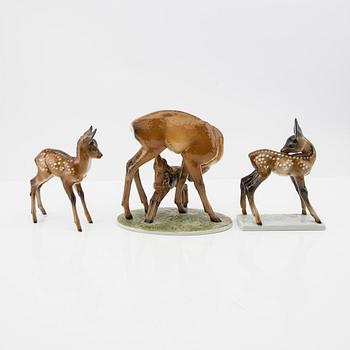 Figurines 3 pcs Rosenthal blue M Hunchkhe Germany mid-20th century porcelain.