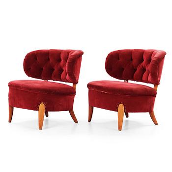 A pair of Otto Schulz 'Schulz' easy chairs, Jio Möbler, Sweden.