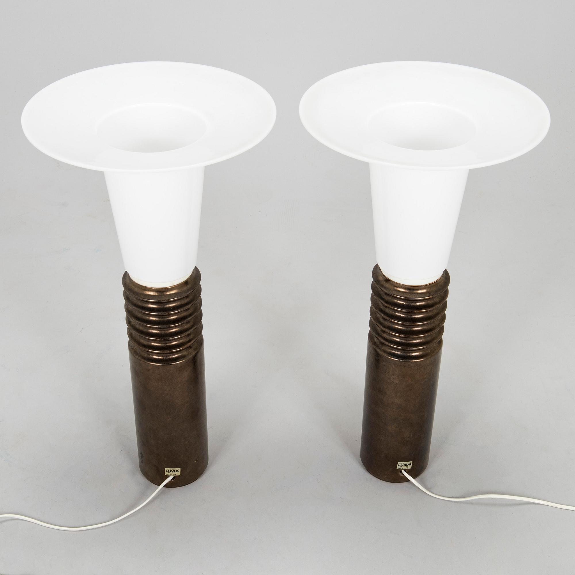 Pöytävalaisinpari, malli 0201-38. Luxus, Vittsjö Ruotsi.