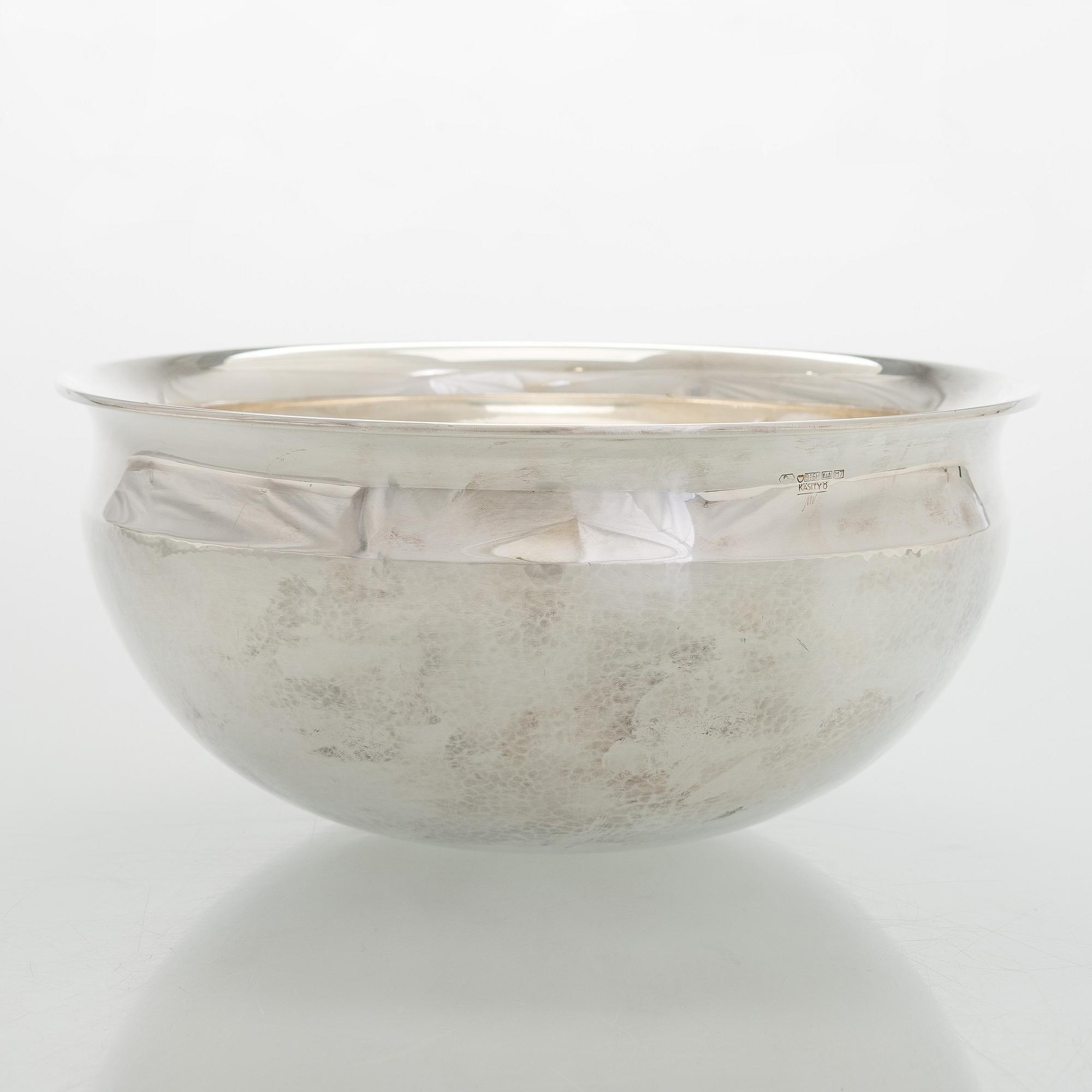 Tapio Wirkkala, a 'TW 341' silver bowl, Kultakeskus, Hämenlinna 1965.