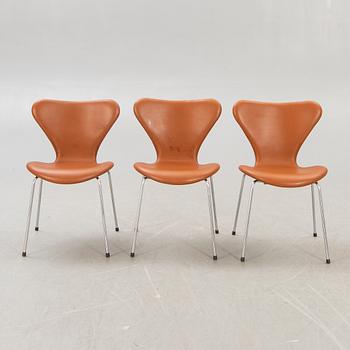 Arne Jacobsen, stolar 6 st "Sjuan" för Fritz Hansen Danmark 1900-talets senare del.