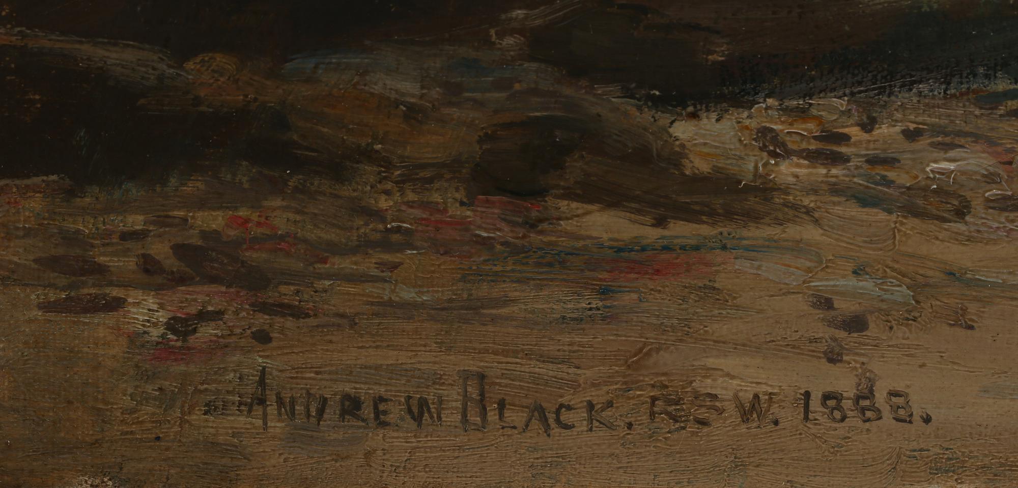 ANDREW BLACK, olja på duk, signerad och daterad 1888.