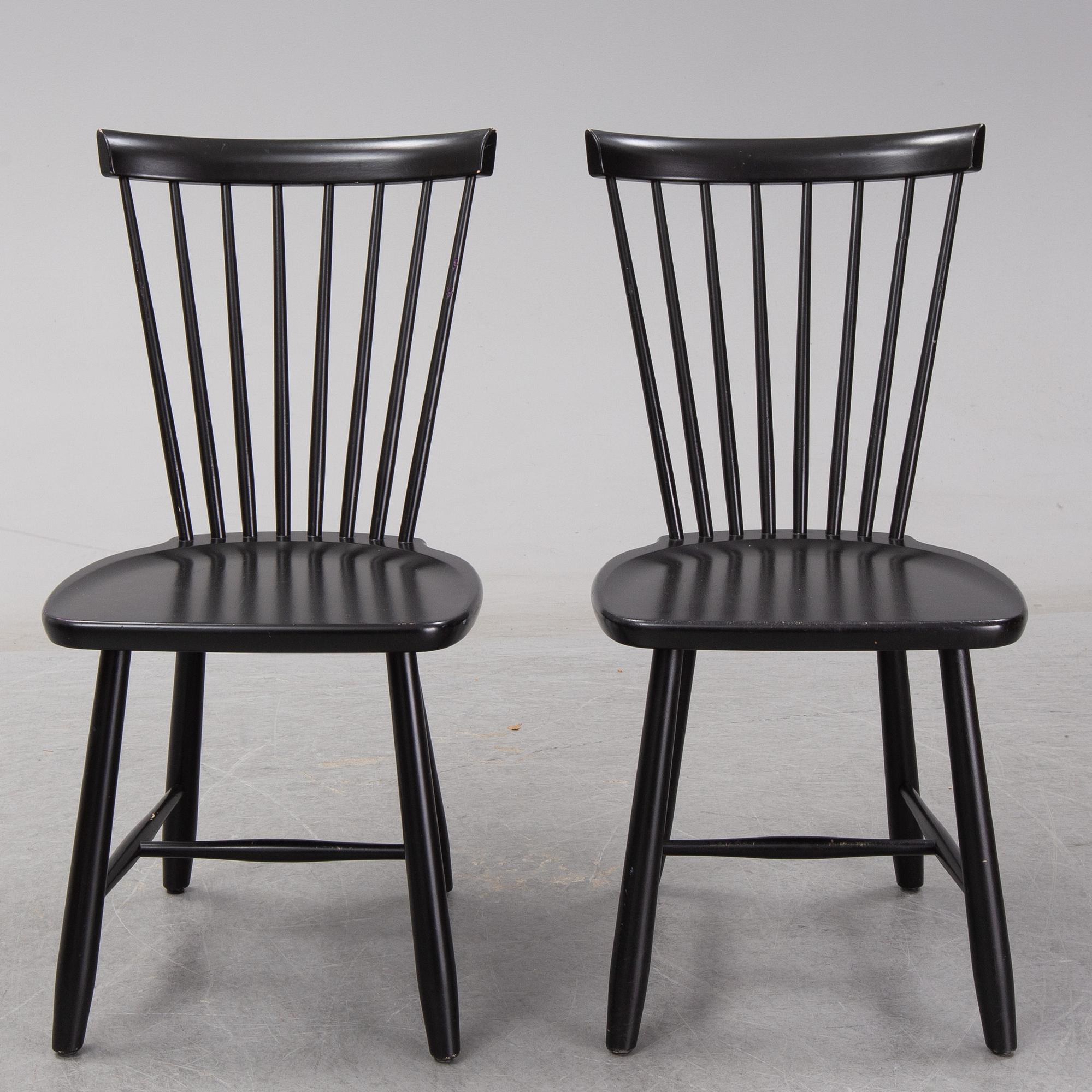 CARL MALMSTEN, six 'Lilla Åland' chairs, Stolab 2014.