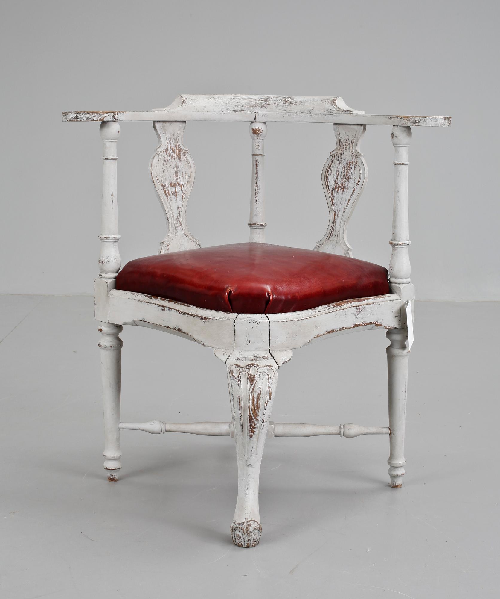 PUDERSTOL, senbarockstil/rokokostil, 1800-tal.