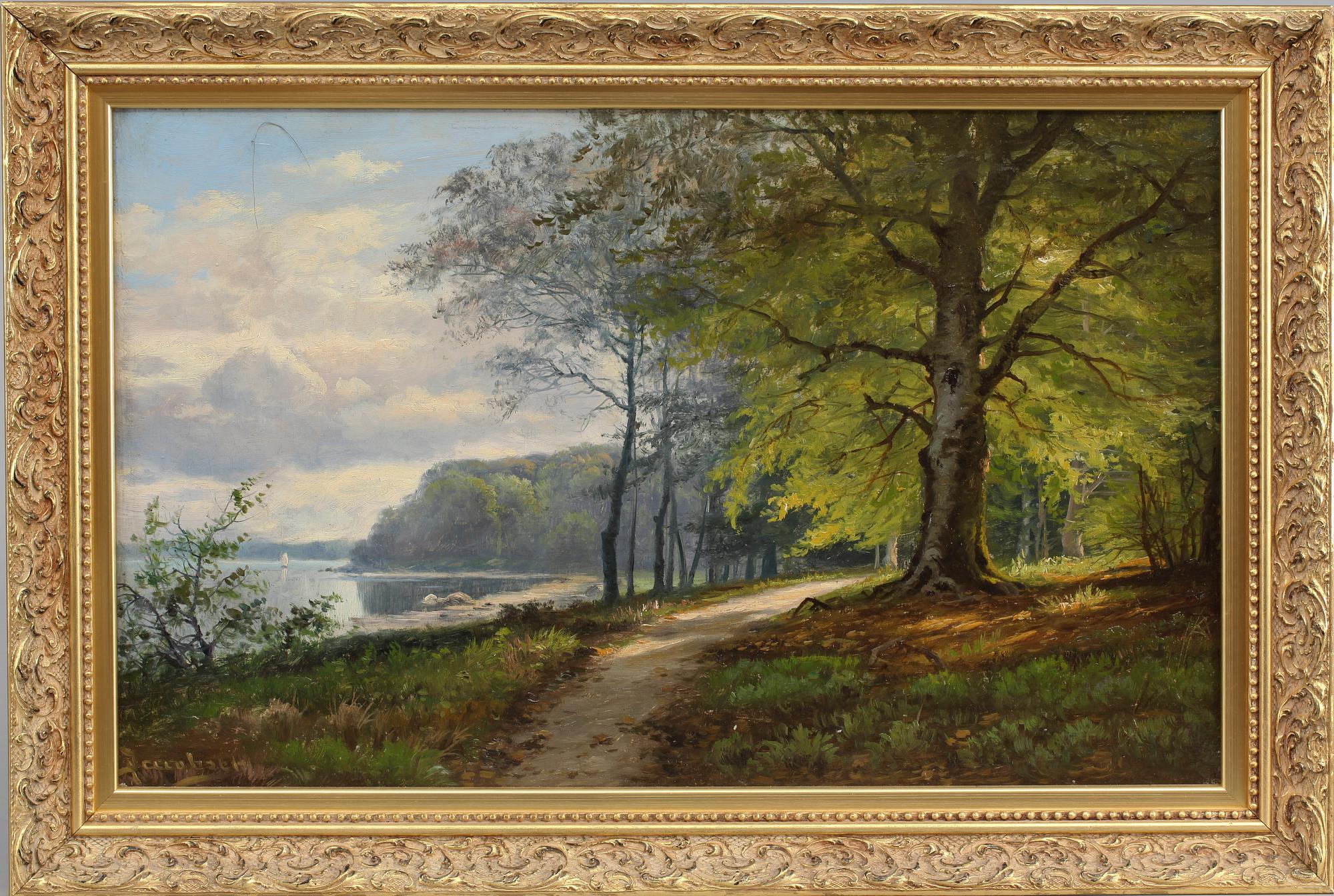 AUGUST JACOBSEN, olja på duk, sign.