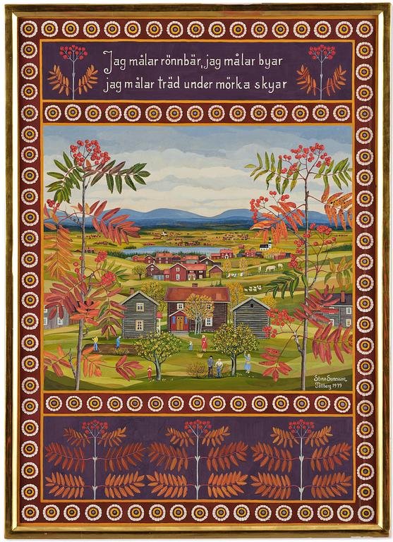 Stina Sunesson, "Jag målar rönnbär" (I paint rowan berries).