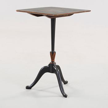 A Swedish tilt top table, from Nils Asplind's workshop, dated 1814.