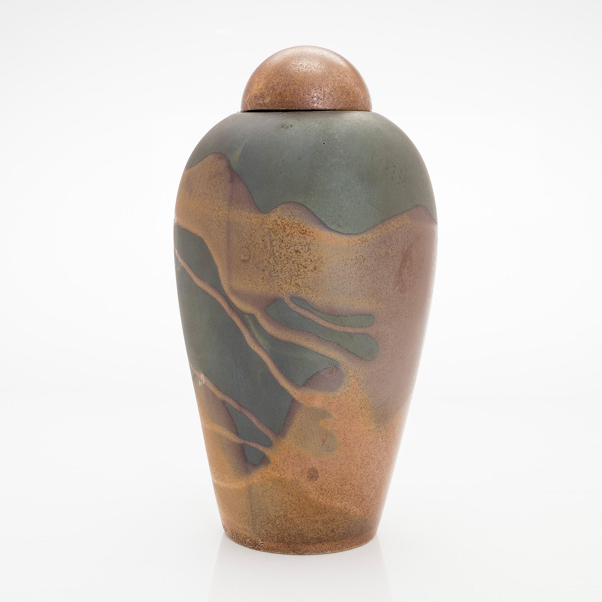 Inkeri Leivo, a ceramic urn 'Josefine', signed Inkeri Leivo Arabia.