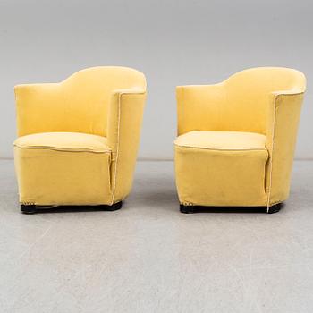 a pair of Swedish Modern armchairs from the 1930's-40's.