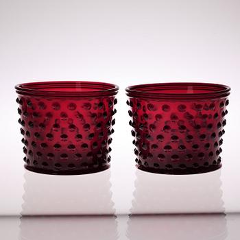 JOSEF FRANK, ytterfoder, ett par "Hortus", Reijmyre Glasbruk för Firma Svenskt Tenn.