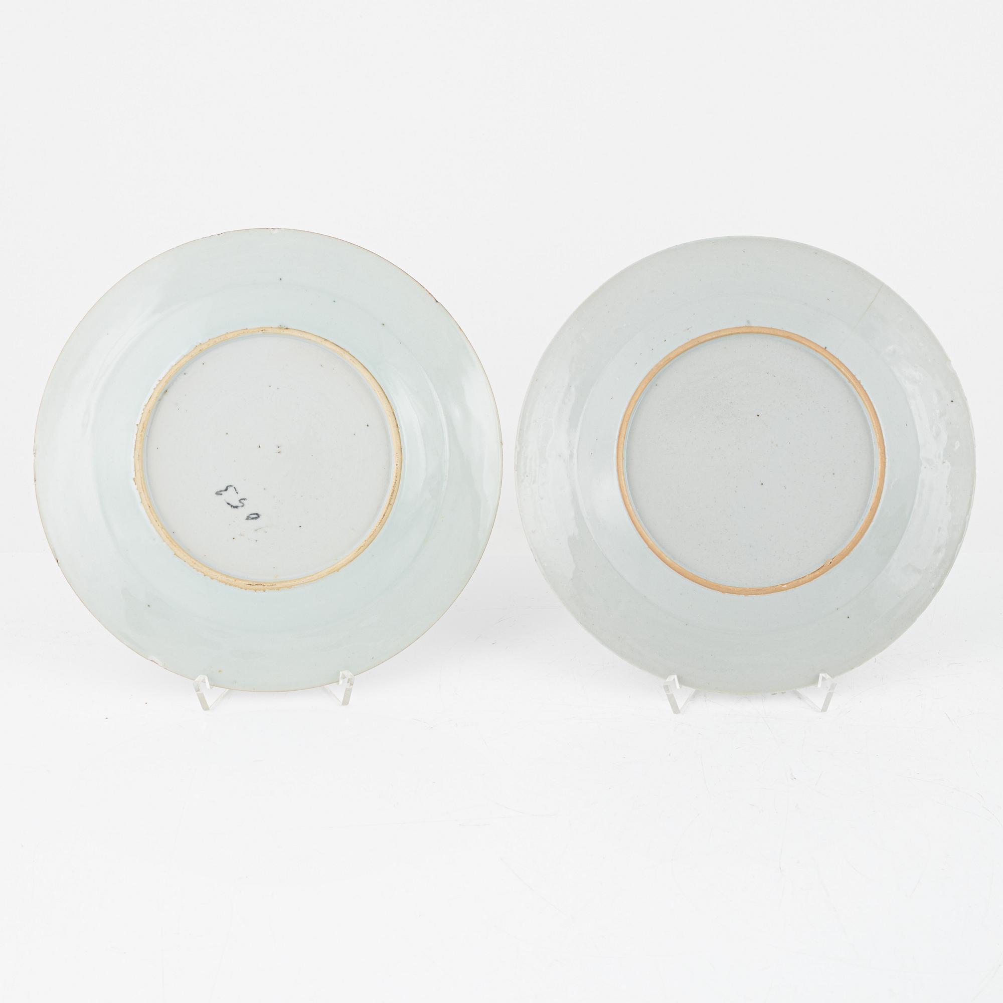 A set of seven imari dishes and a bowl, Qing dynasty, 18th Century.