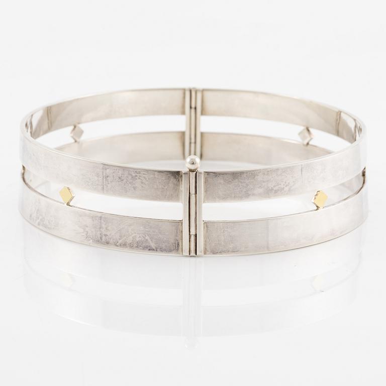 Sigurd Persson, a necklace, sterling silver with gilding, Stockholm 1995.