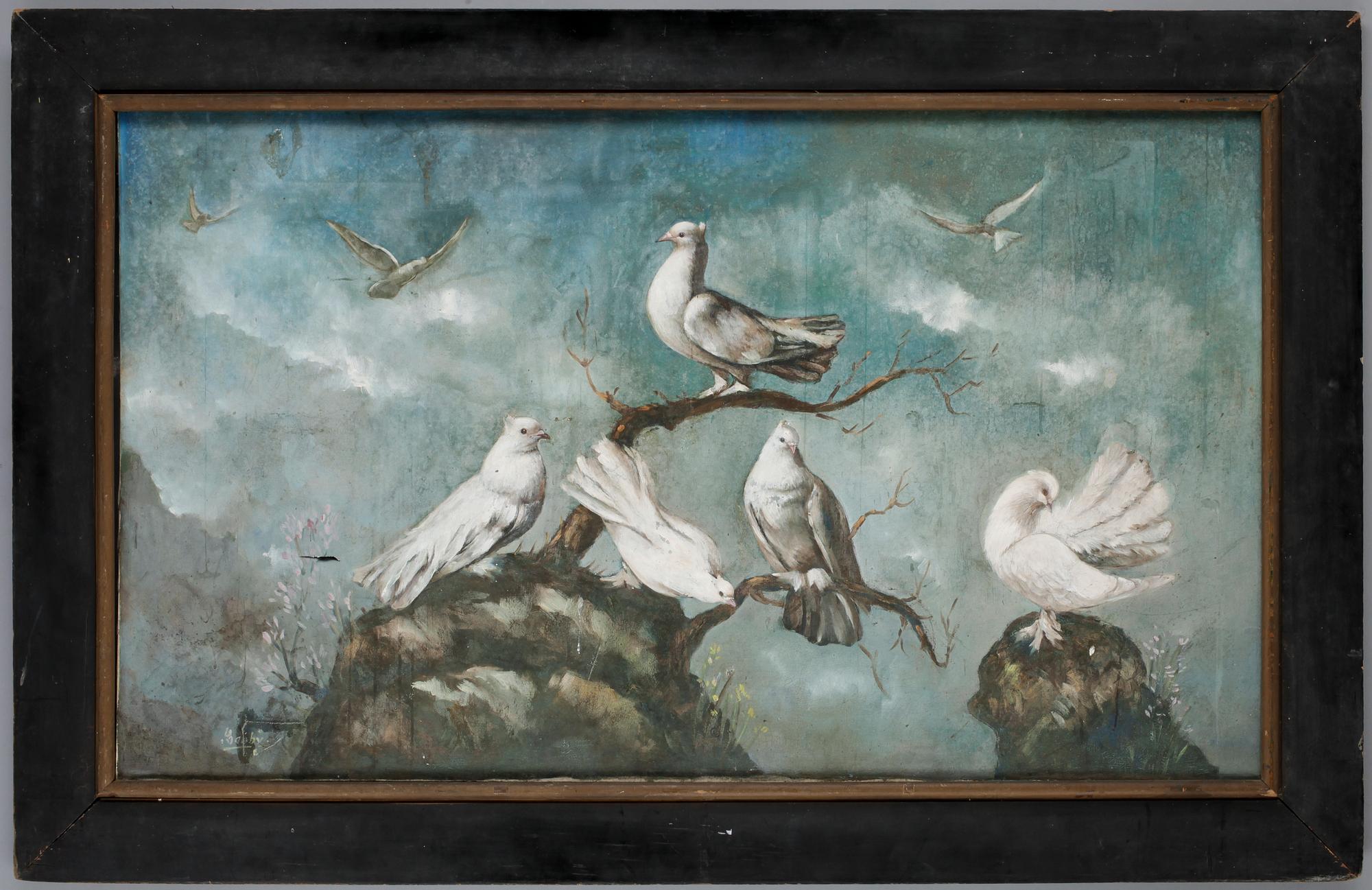 OKÄND KONSTNÄR, olja på duk, troligen sent 1800-tal.