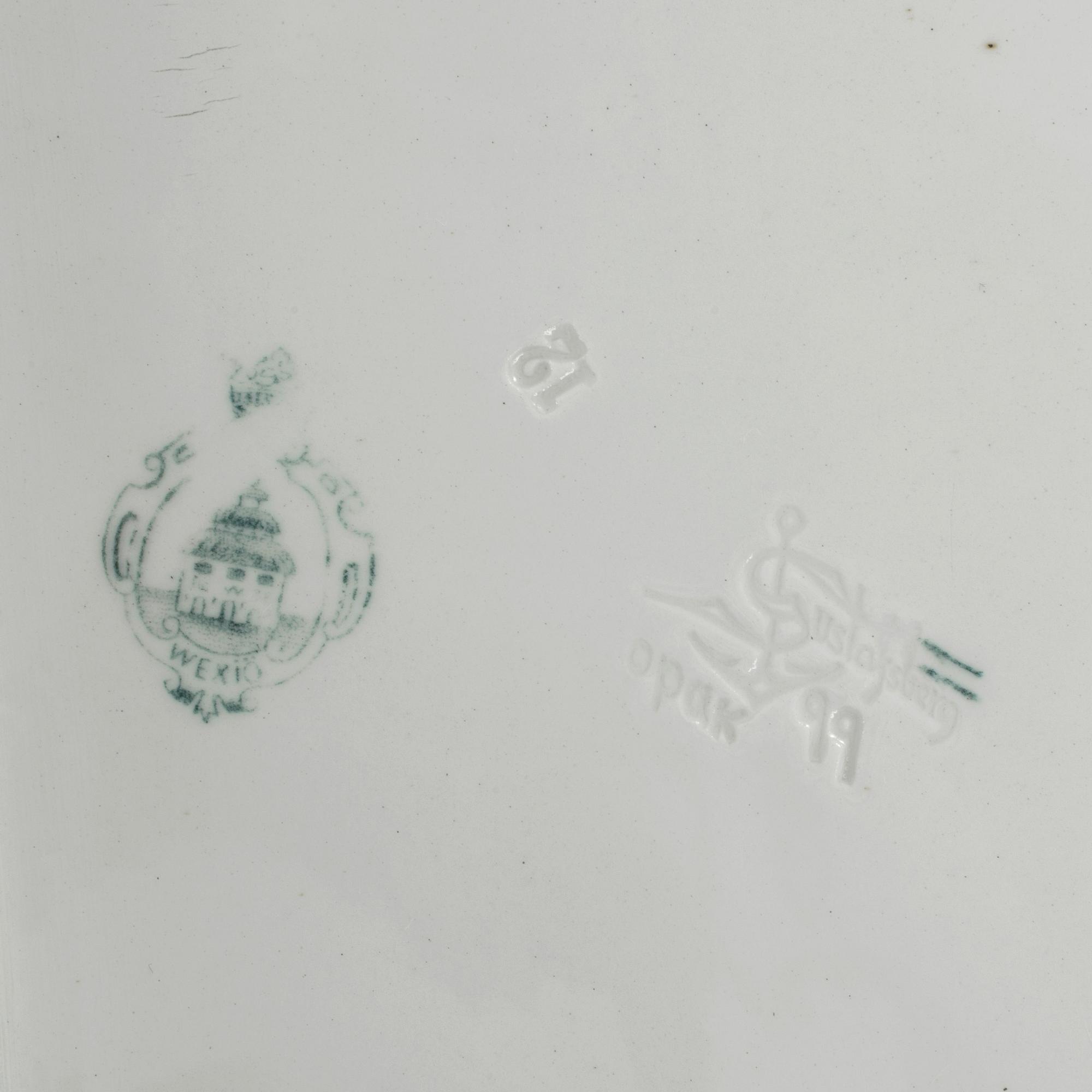MATSERVIS, 50 delar, flintgods, Växjö Guld, Gustafsberg, omkring år 1900.