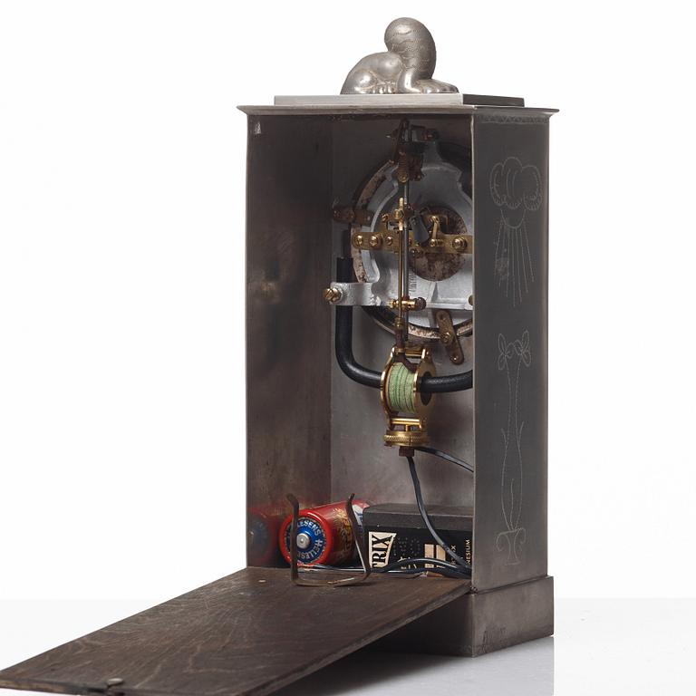 Nils Fougstedt, a pewter table clock, Svenskt Tenn, Sweden 1925.