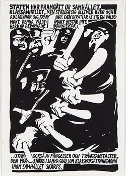 HÅKAN NYBERG, "Staten har framgått ur samhället", screentryck, 1968.