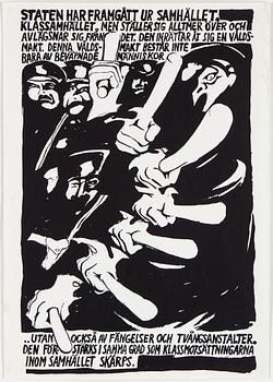 HÅKAN NYBERG, screenprint, political poster, 1968.