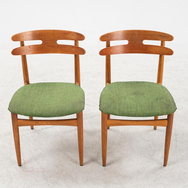 Johannes Andersen, a set of 6 chairs for Bramin Denmark, 1960's.