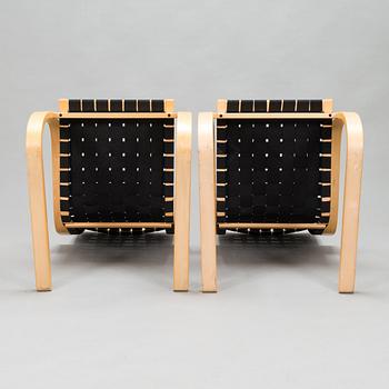 Alvar Aalto,  a pair of late 20th century '406' armchairs for Artek.