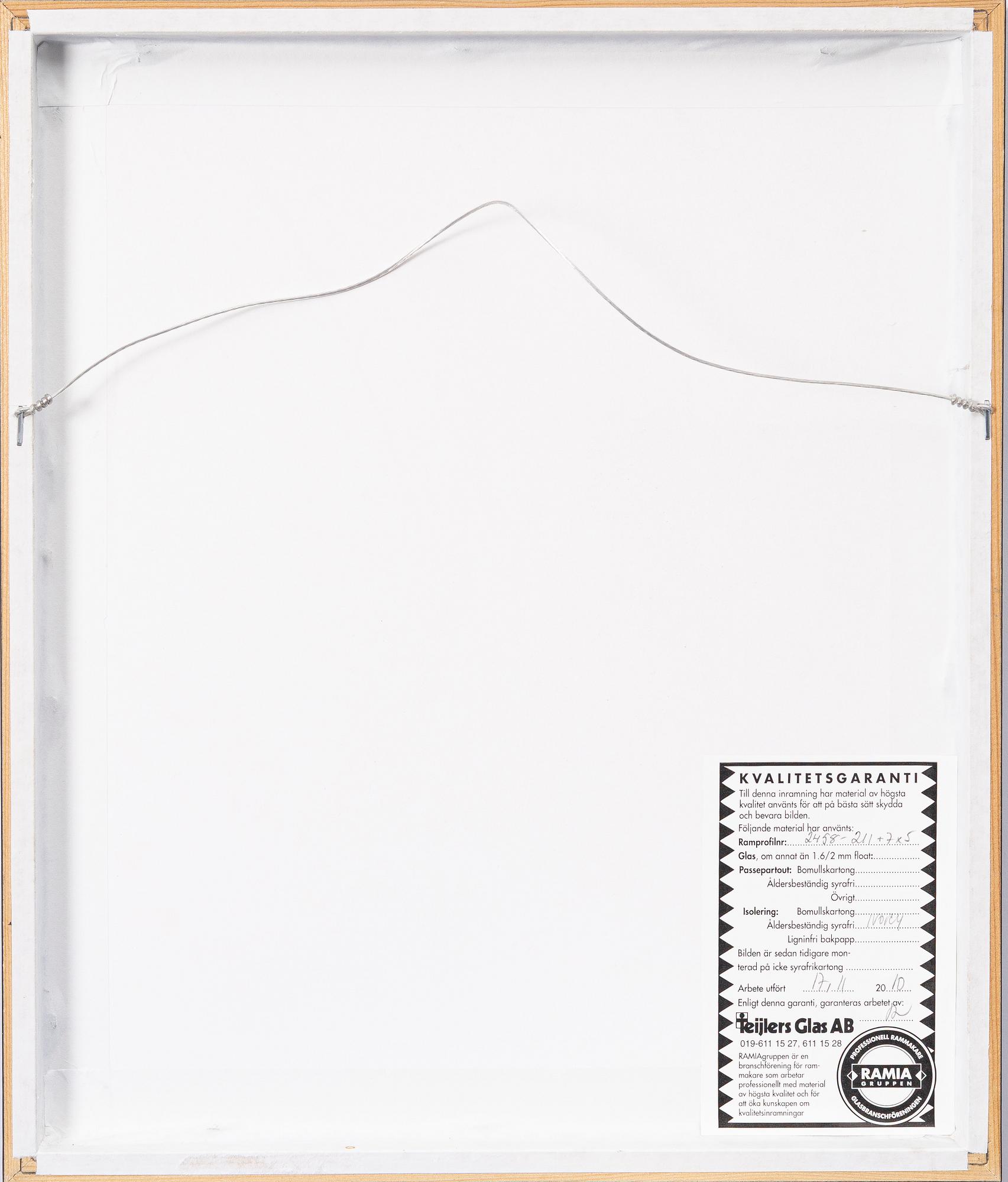 Lars Lerin, "Mellan husen-bilder från Lofoten", bibliophile edition with a colour lithograph "Tre Måsar".