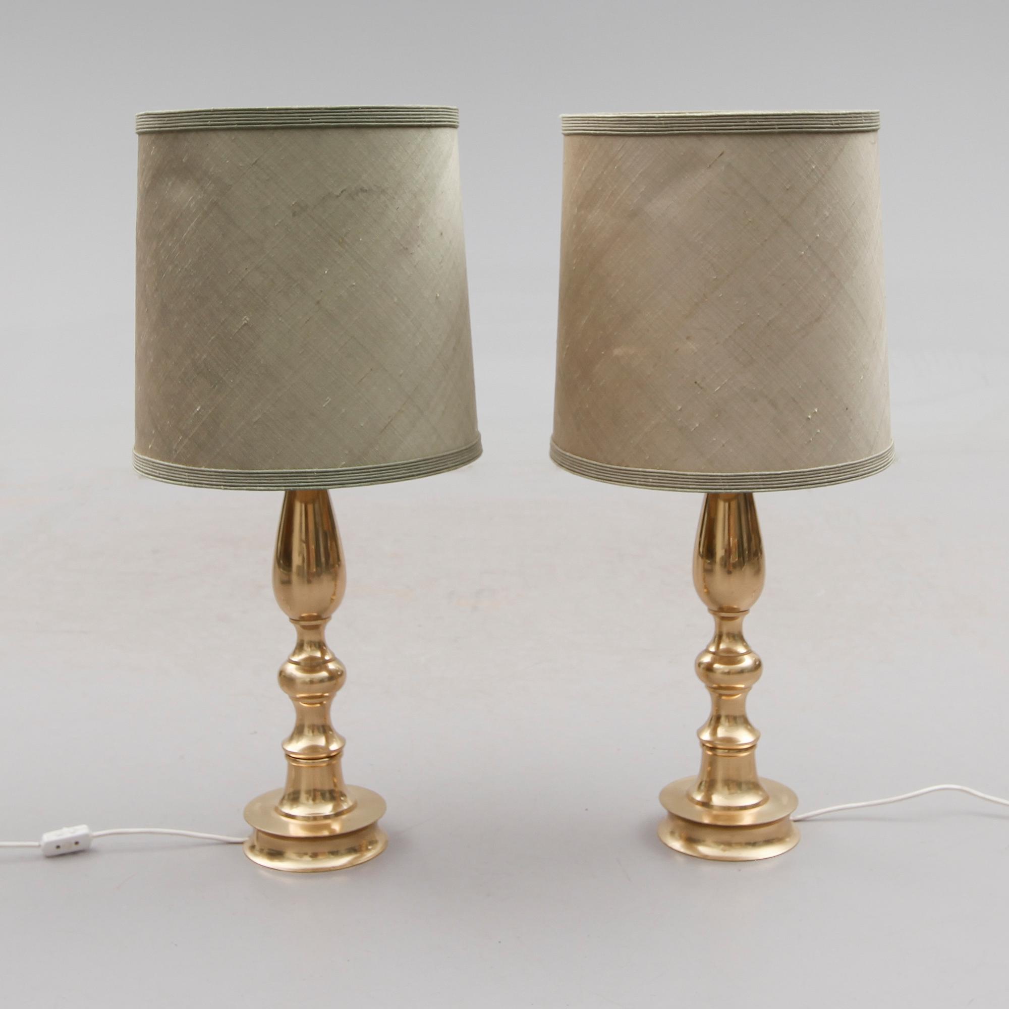 BORDSLAMPOR, 1 par, 1960-/70-tal.