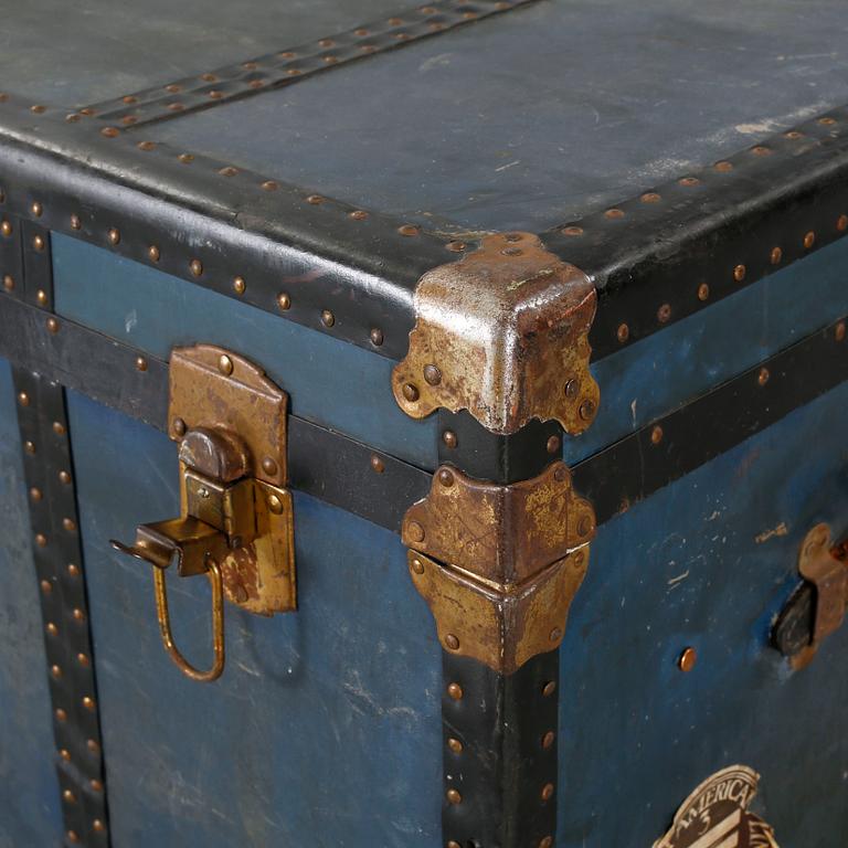A trunk from A&S Unbreakable Trunks, New York, made in early 20th century.