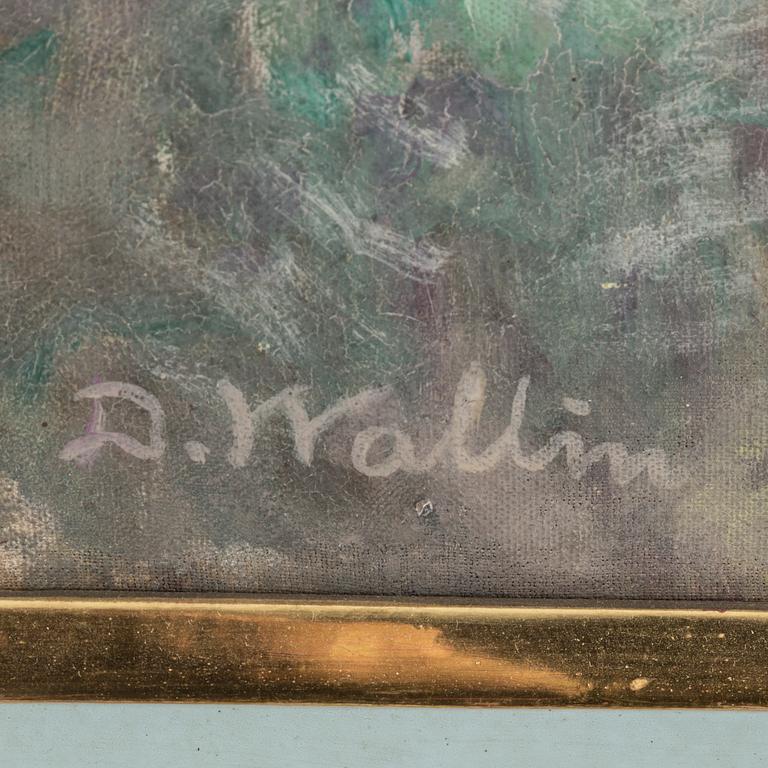 DAVID WALLIN, olja på pannå, signerad.