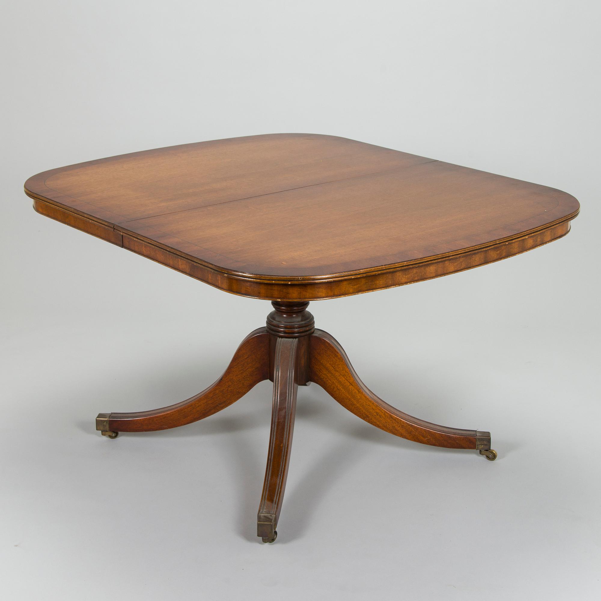 Matbord och stolar, 8 st, England 1970-tal.