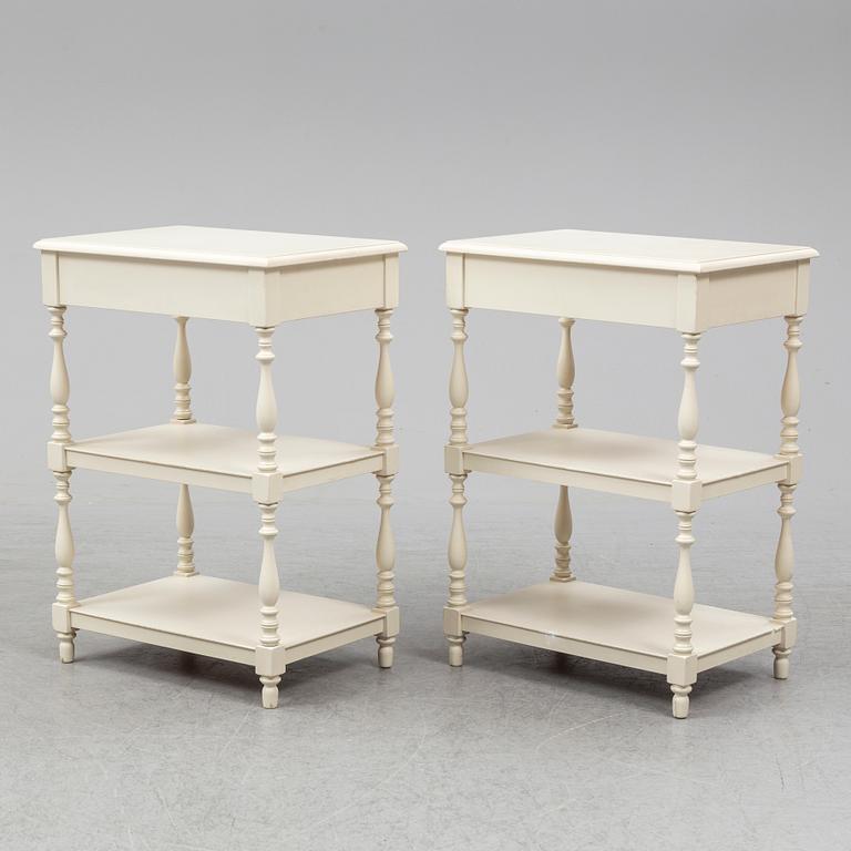 A pair of bedside late 20th century bedside tables.