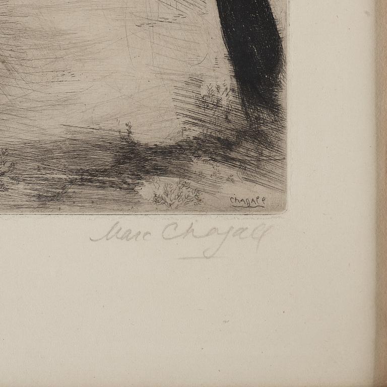 MARC CHAGALL, efter etsning,s ignerad i plåten samt med blyerts, 1927-30.