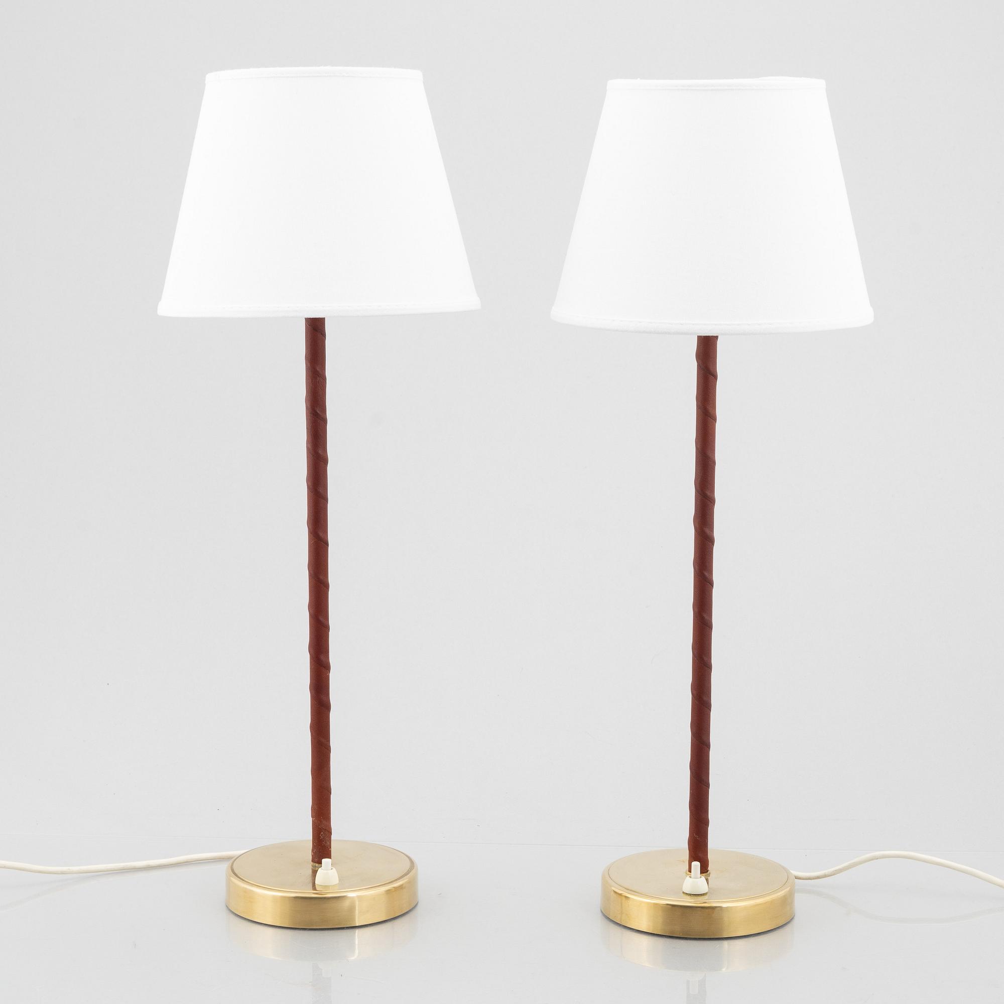 Table lamps a pair, Asea, second half of the 20th century.