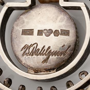 Inga-Britt "Ibe" Dahlquist, a necklace, sterling silver with fossils, Malmö 1965.