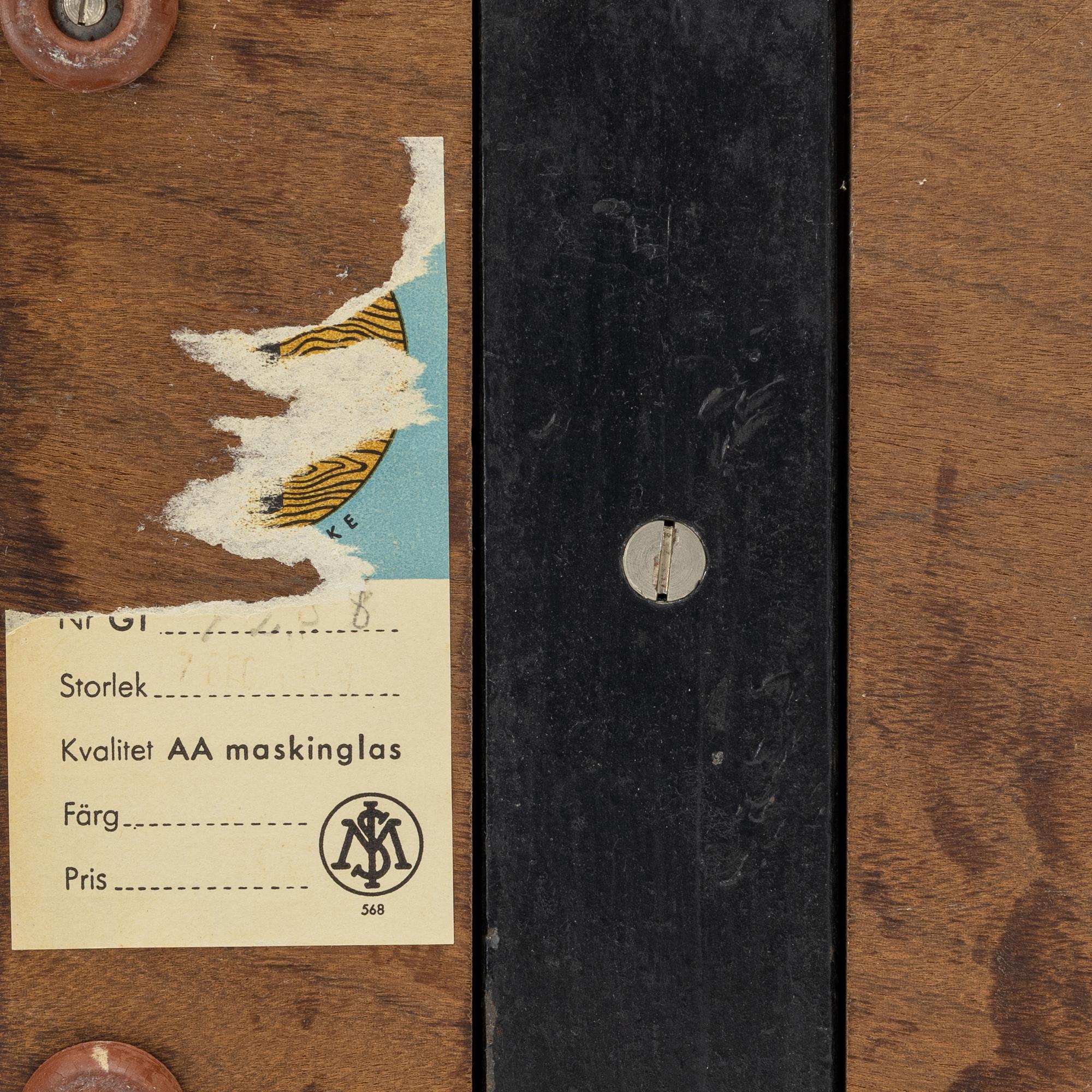 Bordsspegel, Swedish Modern, Glas & Trä, Hovmantorp, 1940-/50-tal.