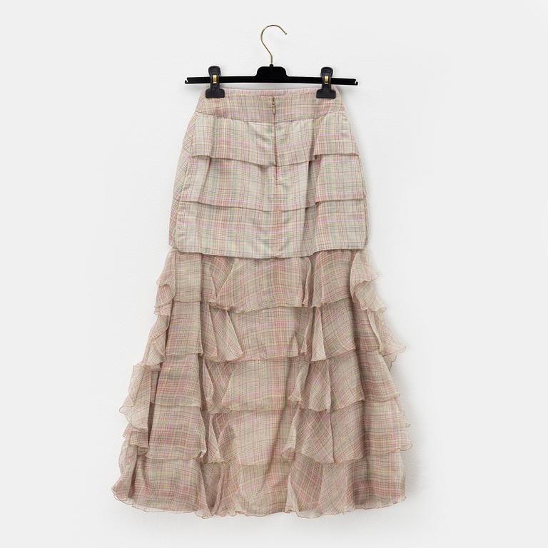 Chanel, a silk skirt, size 34.