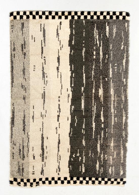 Rya carpet from the mid-20th century, 232x150 cm.