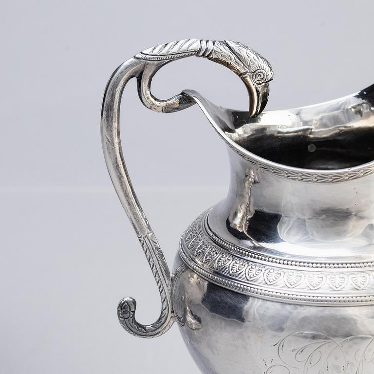John McMullin, Te- och kaffeservis, 4 delar, silver, Philadelphia cirka 1820.