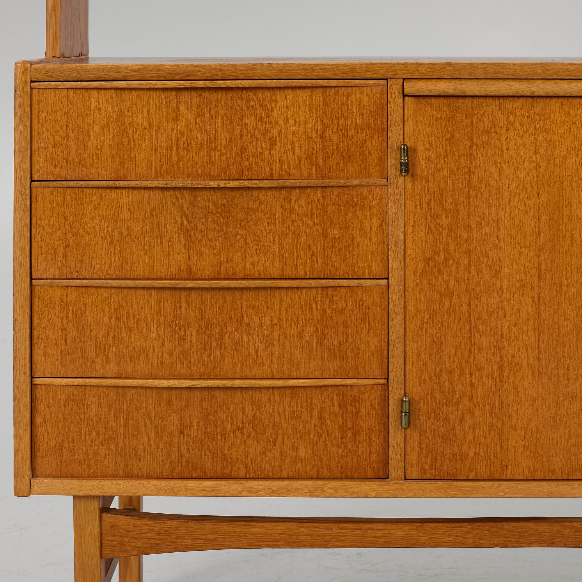 A 1960's/70's two-part bookcase.