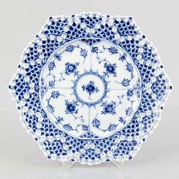 A 'Blue Fluted Full Lace' porcelain plate, Royal Copenhagen, model 1094, 1985-91.