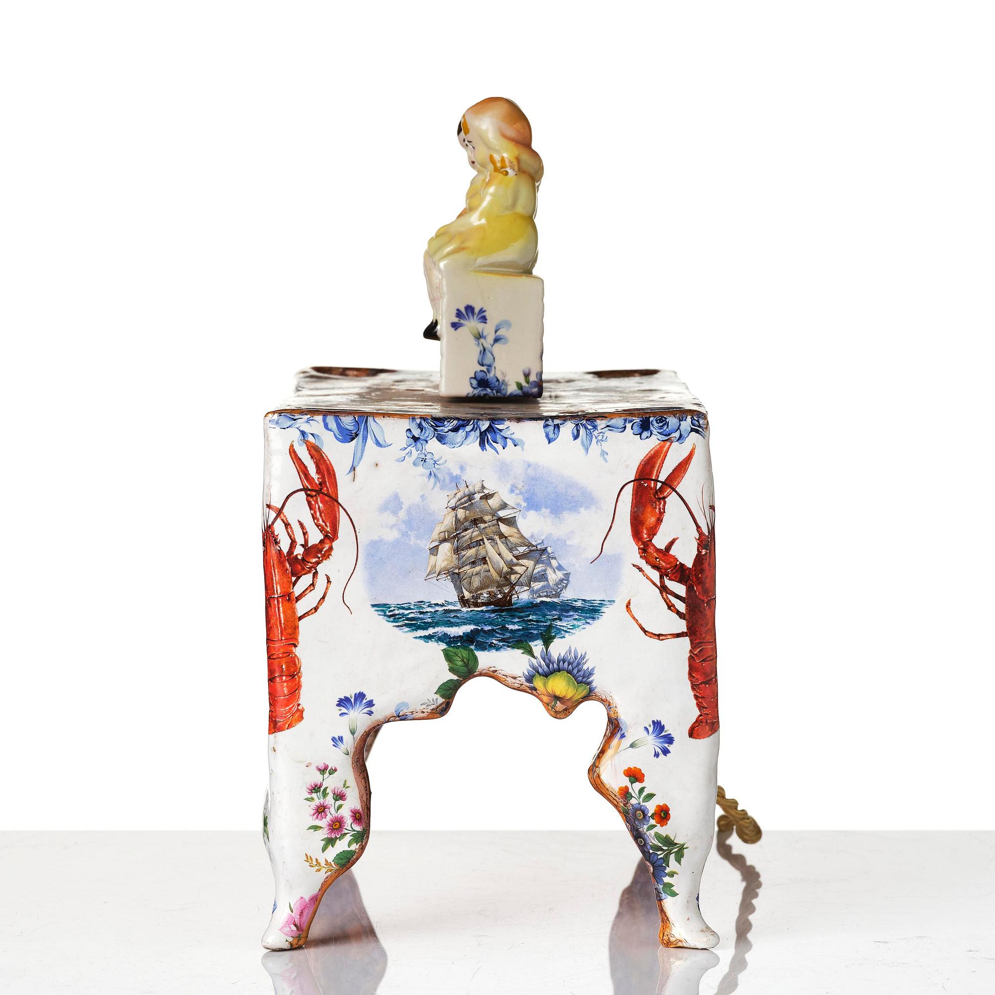 Per B. Sundberg, “Kärlekspar” (Romantic Couple), a porcelain sculpture, executed in his studio, 1999.