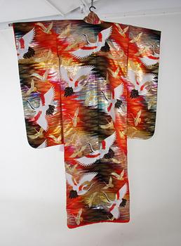 KIMONO, sk, bröllopskimono, Japan.