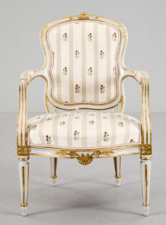 A gustavian armchair, late 18th century.