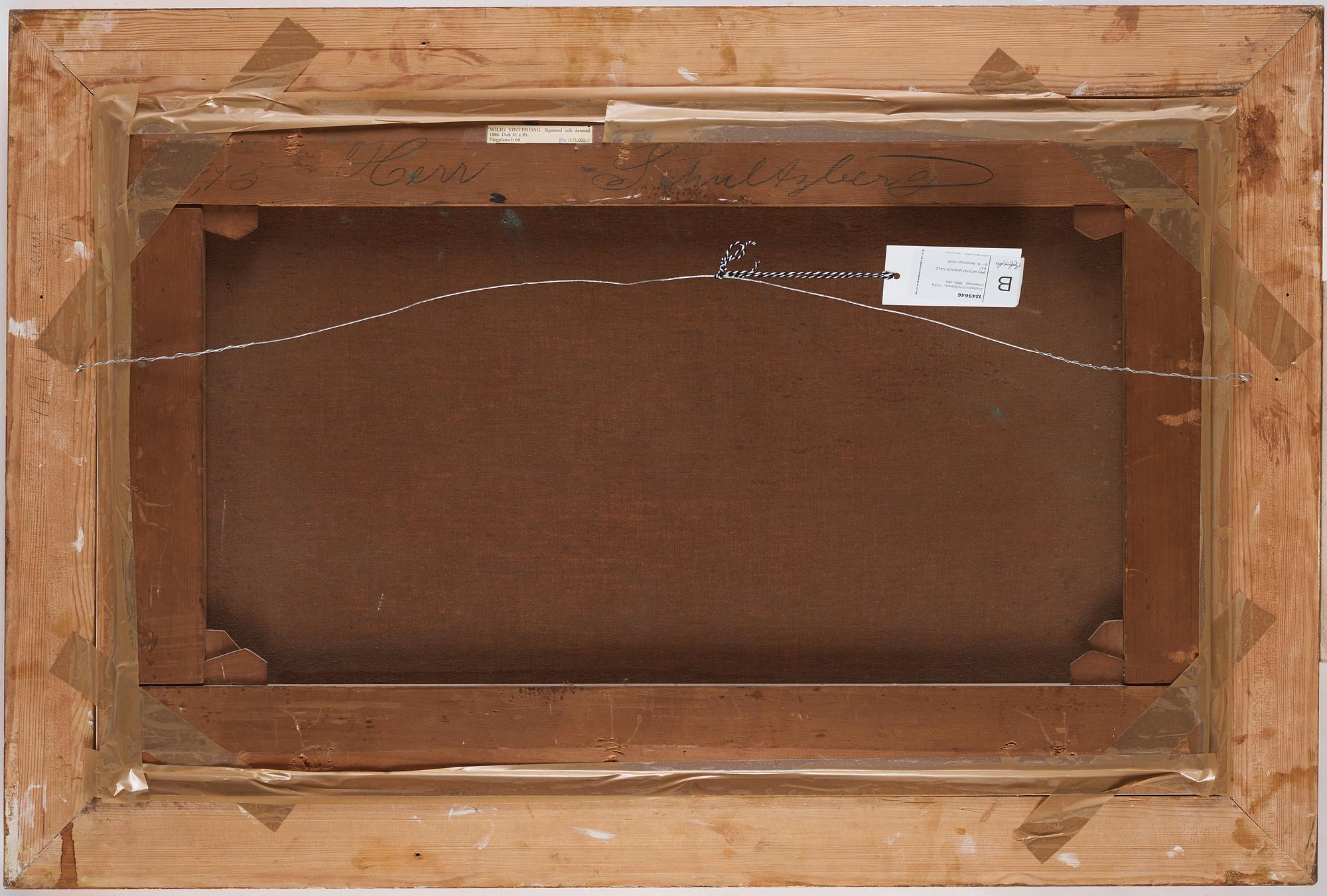 Anshelm Schultzberg, 'A sunny winter day' (Solig vinterdag).