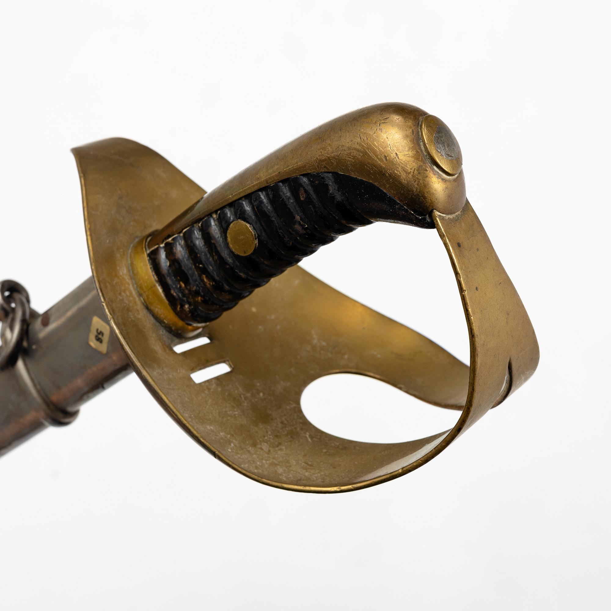 Saber, Swedish, m/1864 for the cavalry, with scabbard.