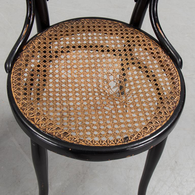 Five Thonet chairs, early 20th century.
