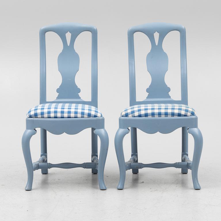 A five-piece Rococo style dining suite, circa 1900.